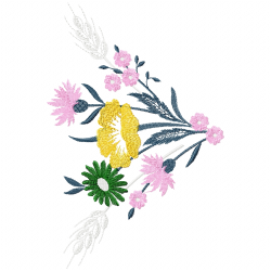 Flowers And Tree Embroidery Design 9 Flowers And Tree Embroidery Design 9